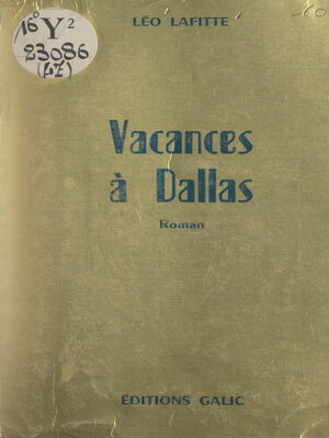 cover image of Vacances à Dallas